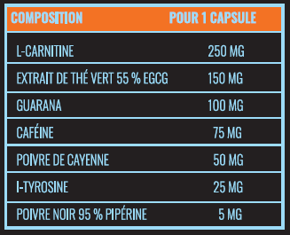 Fat Burners d'Eden Nutrition, caféine, thé vert, L-carnitine pour brûler les graisses, énergie, concentration, perte de poids.