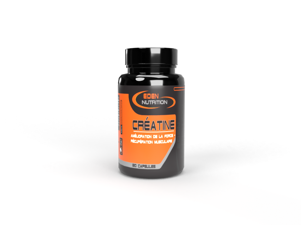 Créatine pour développement musculaire, force, performances, récupération et gains musculaires accrus.